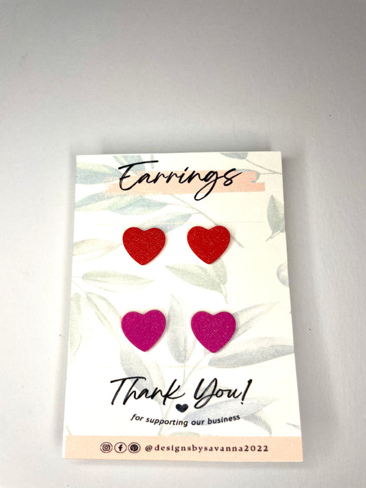 3D Printed Heart Earrings